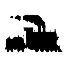 Train #1A Railroad Steam Engine Coal Decal Sticker Black Die Cut Vinyl picture