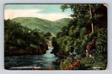 Callander Scotland, Leny Falls Scenic View, Antique, Vintage c1909 Postcard picture