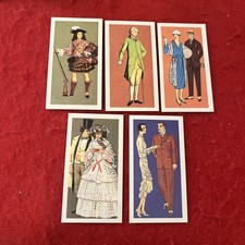 1967 Brooke Bond “British Costume” Trade Card Lot (5)   All VG-EX picture