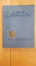 1954-1955 Navy Military USS  Lake Champlain CVA-39 Cruise Book Yearbook-161 pgs picture