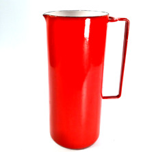 Dansk Red Cylinder Pitcher Enamelware Jens Quistgaard Kobenstyle PRICE REDUCED picture