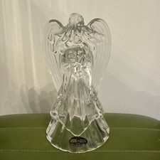 VINTAGE DePlomb Lead Crystal Angel Candle Holder Made in USA Beautiful Angel picture