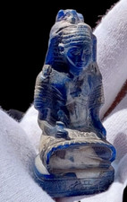 A RARE BLUE PIECE OF QUEEN MAAT OF JUSTICE, ANTIQUITIES OF  PHARAONIC EGYPT BC picture