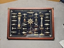 Vintage Large Sailor's Nautical Knots Shadow Box Framed Wall Art 24.5