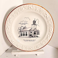 Homer Laughlin Collectors Plate West Congregational Church Taunton Massachusetts picture