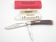 Vintage 1986 Remington UMC R1263 USA Jigged Bullet Trapper Folding Pocket Knife picture