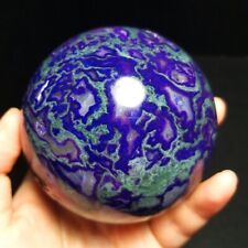 Rare 523G Beautiful Purple Moss Agate Crystal Sphere Ball Stone Collection QQ6 picture