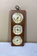 SPRINGFIELD Weather 3 Station Thermometer Humidity Barometer On Wood picture