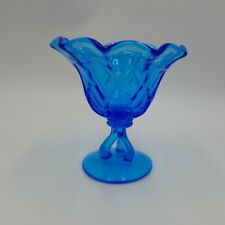 Vintage Westmoreland Blue Glass Doric Pattern 5