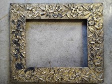 Antique Gold Gild Ornate Picture Frame 14” x 12” Victorian Gold Gesso 19th Cent. picture