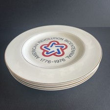 NASA Kennedy Space Center 1976 Bicentennial Belcrest China Plate Set Lot of 4 picture