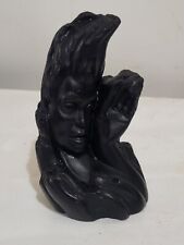 VTG Pele The Fire Goddess By CoCo Joe's Figurine Made In Hawaii With Black Lava picture