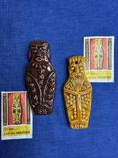 2 Ceramic Glazed Casts of Speculaas Cookie Abraham, Folk Art Decor picture
