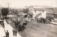 Street View Beulah MI Michigan #2 RPPC Photo Postcard COPY picture
