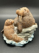 Walrus With Cub Marine Animal “Oceana” Figurine By Russ Vintage Numbered BN12 picture