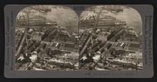 Photo:Boston Massachusetts 1930 aerial view from airplane stereoview picture