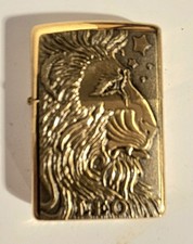 VTG Rare NOS Zippo Barrett Smythe Brass Leo Lighter Zodiac 2000 picture