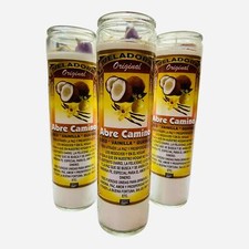 2X Set Abre Camino Coco, Vainilla y Guayaba Veladora, Open Road Dressed Candle picture