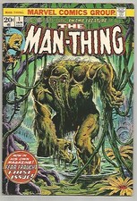 Man-Thing #1 (Marvel, 1974) 2nd App. Howard the Duck FN-VF (7.0, est.) FREE S/H picture