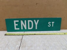 VTG AUTHENTIC RETIRED ENDY St 24x6 STREET NAME ROAD SIGN TWO SIDED DOUBLE SIDED picture