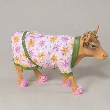 CowParade “Early Show” Cow Figurine #9129 Westland 2000 Floral Dress w/ Tag picture