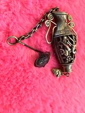 Late 19th century Qing Silver Chinese Needle Case/possible opium spoon attached picture