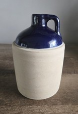 Vintage Great American Stoneware Factory Cobalt Blue Jug Western 6-1/4” USA made picture
