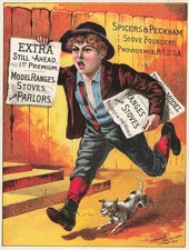 Antique Spicers & Peckham Stove Founders Providence R.I. USA Trade Card picture