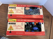 Vintage Christmas Windsor Westinghouse C9 Tree Lights (50 Bulbs) With Box picture
