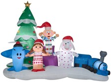 Gemmy Christmas Airblown Inflatable Misfit Toys Scene Rudolph , 7 ft Tall, Multi picture