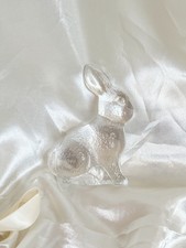 Vintage Glasi Hergiswil Swiss Glass Rabbit Bookend Paperweight picture