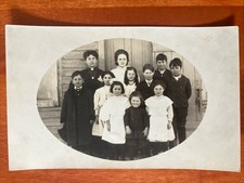 Kids Outside School 1909 RPPC Real Photo Postcard Stetsonville Wisconsin picture