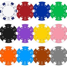 NEW 1000 Striped Dice 11 Gram Clay Poker Chips Bulk - Pick Your Colors picture