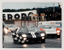 11X8.5 1966 LEMANS FORD WINS 1-2-3 FINISH GT40 MKII PHOTO REPRODUCTION PRINT picture