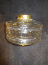 Antique Victorian Heavy Cut Glass 3 Tier Duplex Oil Lamp Fount Font picture