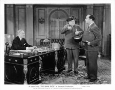 WC Fields looking over Franklin Pangborn a scene film The Bank Dic- Old Photo picture