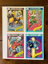 RARE Marvel Comics Diamond Previews UNCUT 4-Card Panel Promo Sheet 1990 picture
