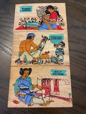 1942 Set of 3 Native American wood postcards ~ unused picture