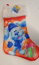 Blue Clues Ruz White Furry top Christmas Stocking  New  16 inch  picture