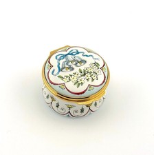 Vintage Halcyon Days Rare Wedding Bells Trinket Small Box Bilston England Gift picture