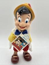 Disney Applause Pinocchio Posable Doll Toy Jointed Vinyl 9.5” Vintage With Tag picture
