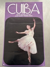 Vintage AUTOGRAPHED Josefina Mendez (1941-2007) Cuba Ballet Poster ~ 1979 13x22