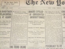 1922 FEBRUARY 17 NEW YORK TIMES - BROKERS EXPELLED ON BUCKET CHARGE - NT 9015 picture