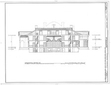 Monticello Charlottesville Virginia 1930s Architectural Section Drawing picture