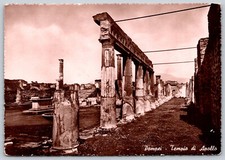 Pompei Italy Temple Of Apollo And Venus Ancient Ruins Architecture RPPC Postcard picture