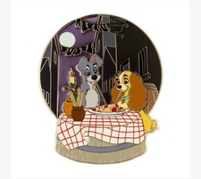 Disney Palm Lady and the Tramp Bella Notte Jumbo Collectible Pin LE 500 Sold Out picture
