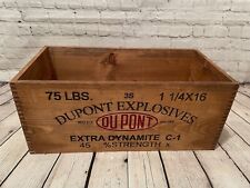 Large Vintage Dupont Dynamite Crate Replica - Man-cave, Decor, Storage picture