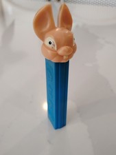 Vintage No Feet PEZ Pink Rabbit Bunny Head Candy Dispenser Blue Stem Yugoslavia picture