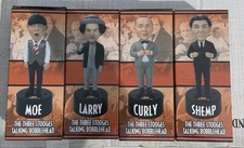 Three Stooges Talking Bobbleheads-Set of (4) Moe, Larry, Curly, Shemp-MINT picture