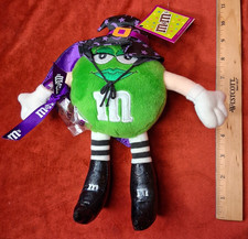 NWT M&Ms Green Plush Witch Hat Halloween Cape Striped Legs Holiday Galerie 8